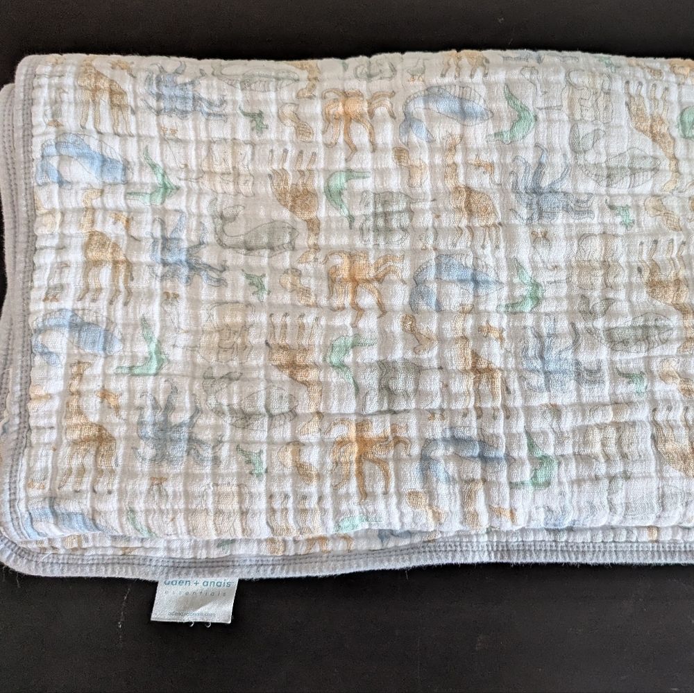 aden + anais Essentials Baby Blanket with Animal Print